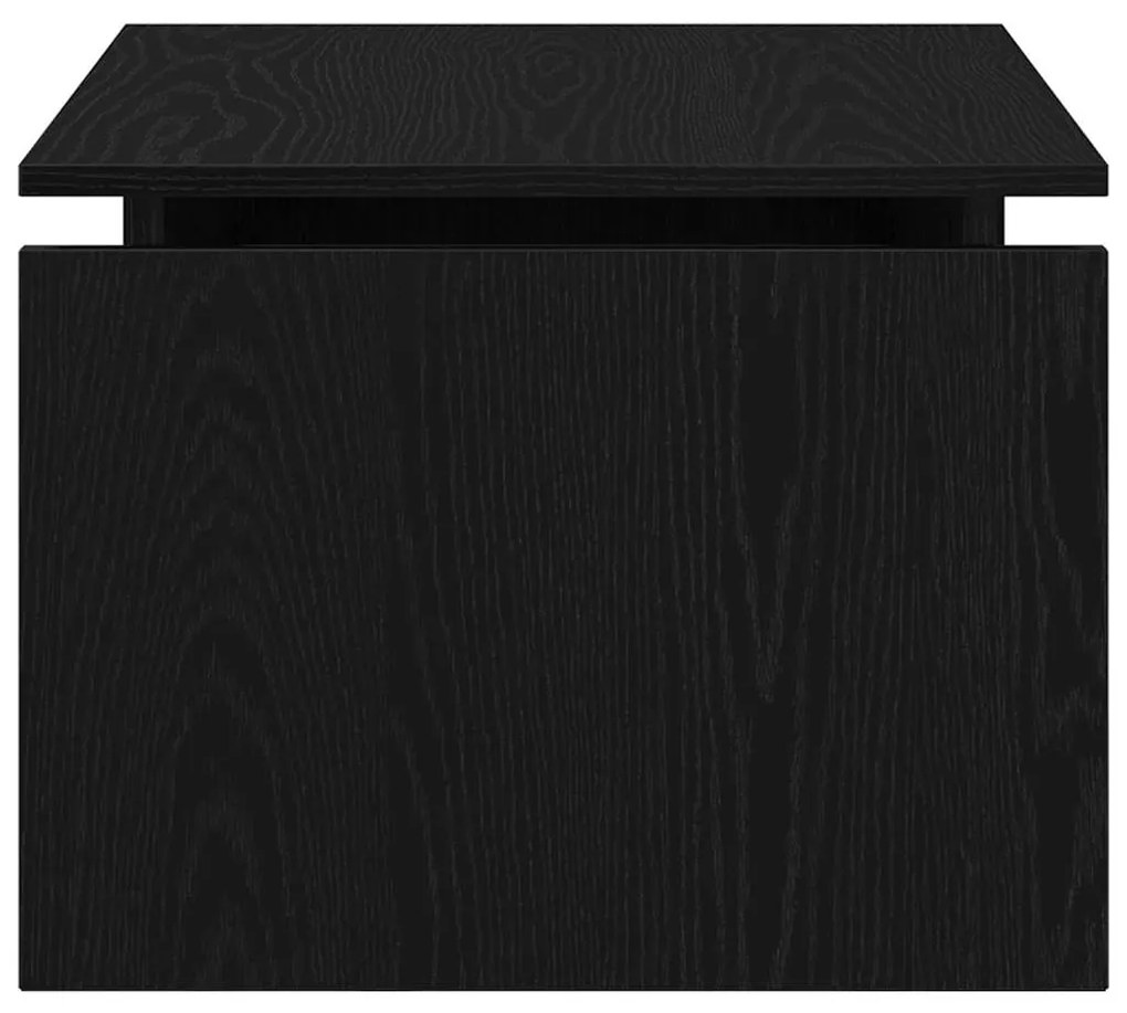 Mesa de Centro vidaXL Preta em Carvalho 68x38x50 cm Madeira Aconstruir