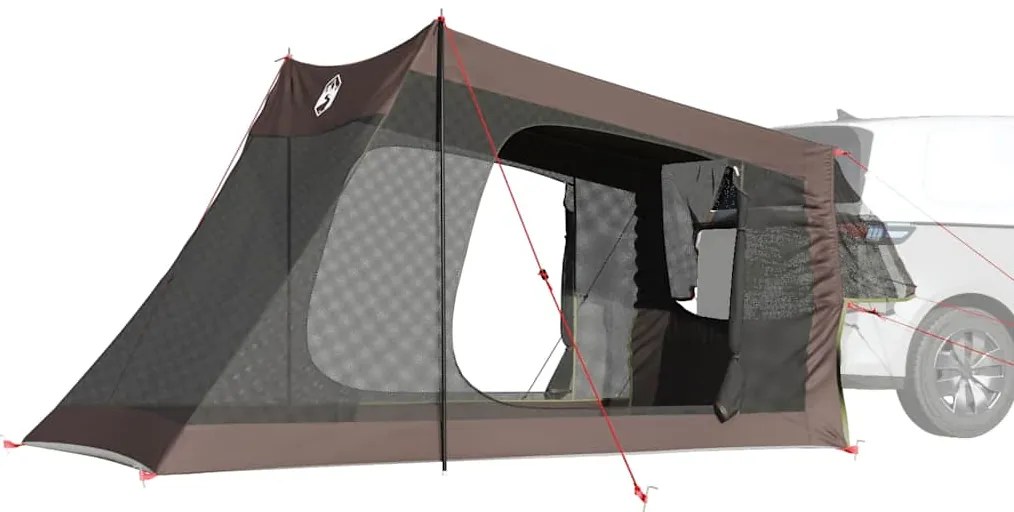 Tenda de carro para 2 pessoas impermeável castanho