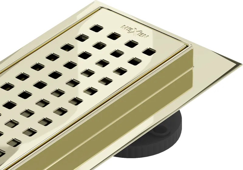 Mexen Flat 360° M08 ralo linear rotativo 80 cm, dourado - 1525080-40