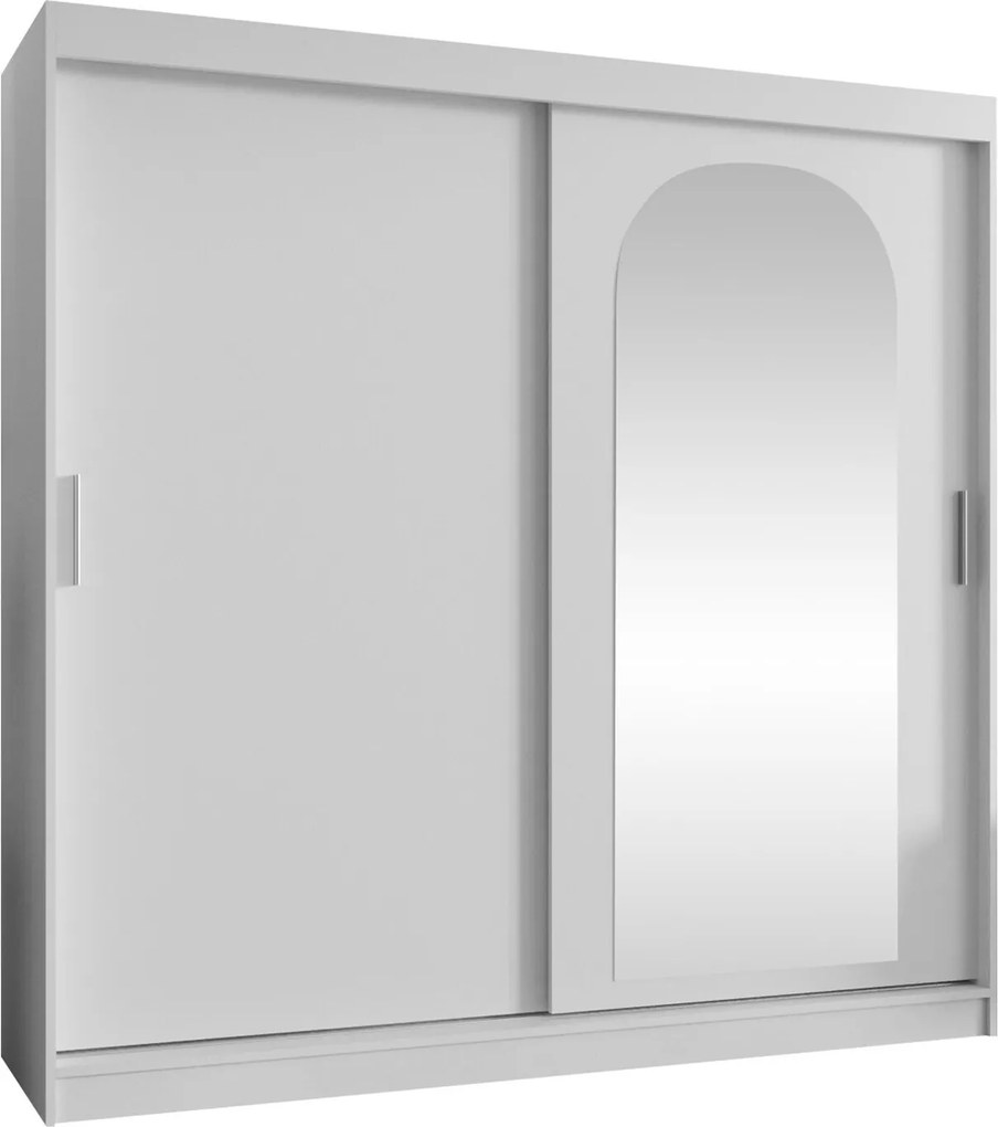 Roupeiro Hartford 499, Branco, 200x200x62cm, 159 kg, Portas para roupeiro: Deslizante, Número de prateleiras: 9, Número de prateleiras: 9