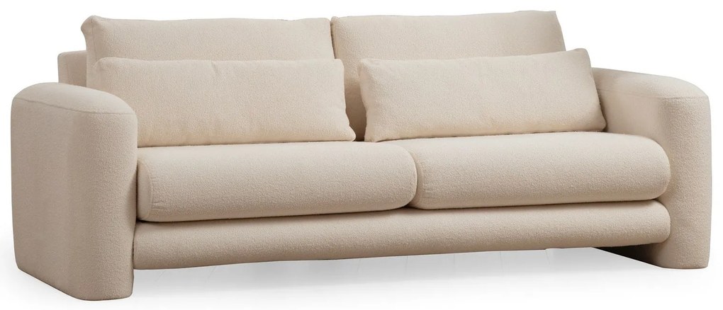 Sofá de 3 Lugares Lily – Creme – 215 cm x 97 cm x 73 cm