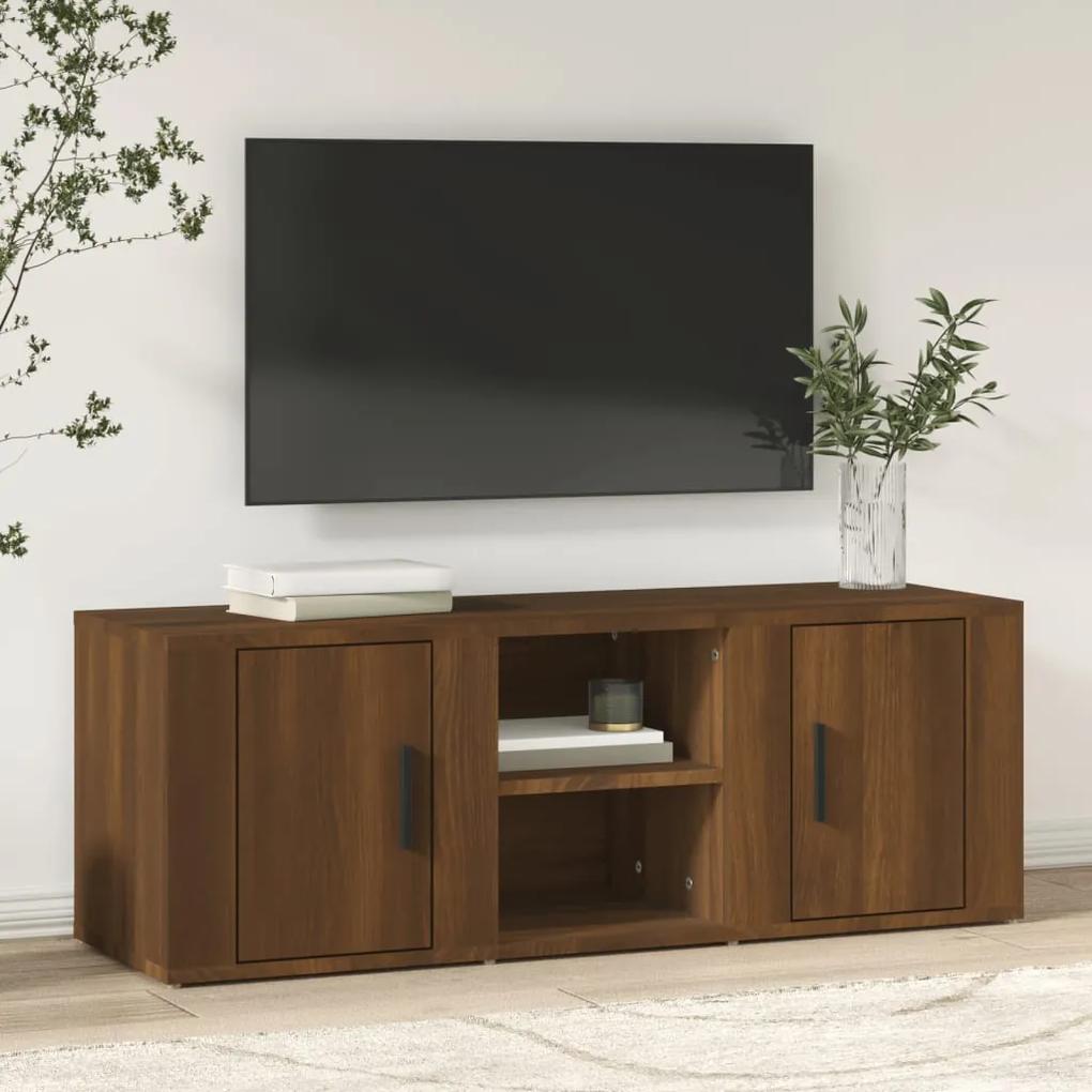 Móvel TV 100x31,5x35 cm derivados de madeira carvalho castanho