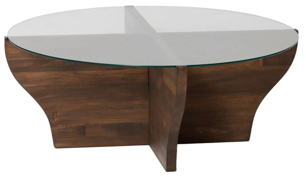 Mesa de Café Amphora – Nogueira – 92x35x92 cm