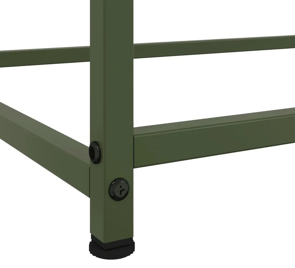 Aparador 100,5x39x107 cm aço verde-azeitona