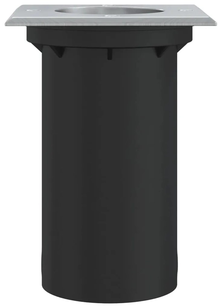 Candeeiro de solo para exterior quadrado alumínio fundido preto