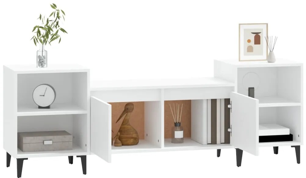 Móvel de TV Lotus de 160 cm - Branco - Design Moderno