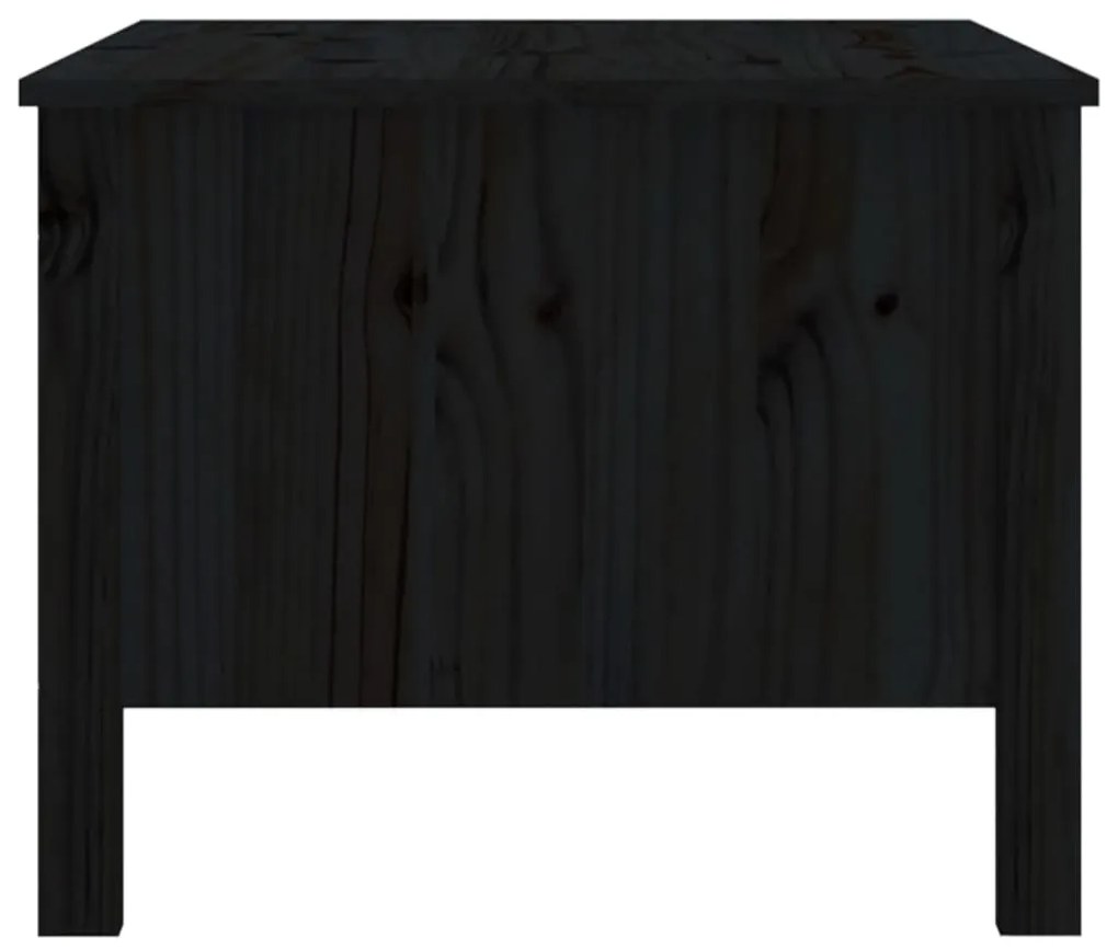 Mesa de centro 100x50x40 cm madeira de pinho maciça preto