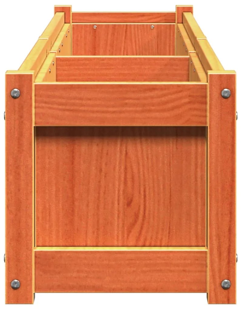 Vasos/floreiras de jardim 2 pcs pinho maciço castanho cera