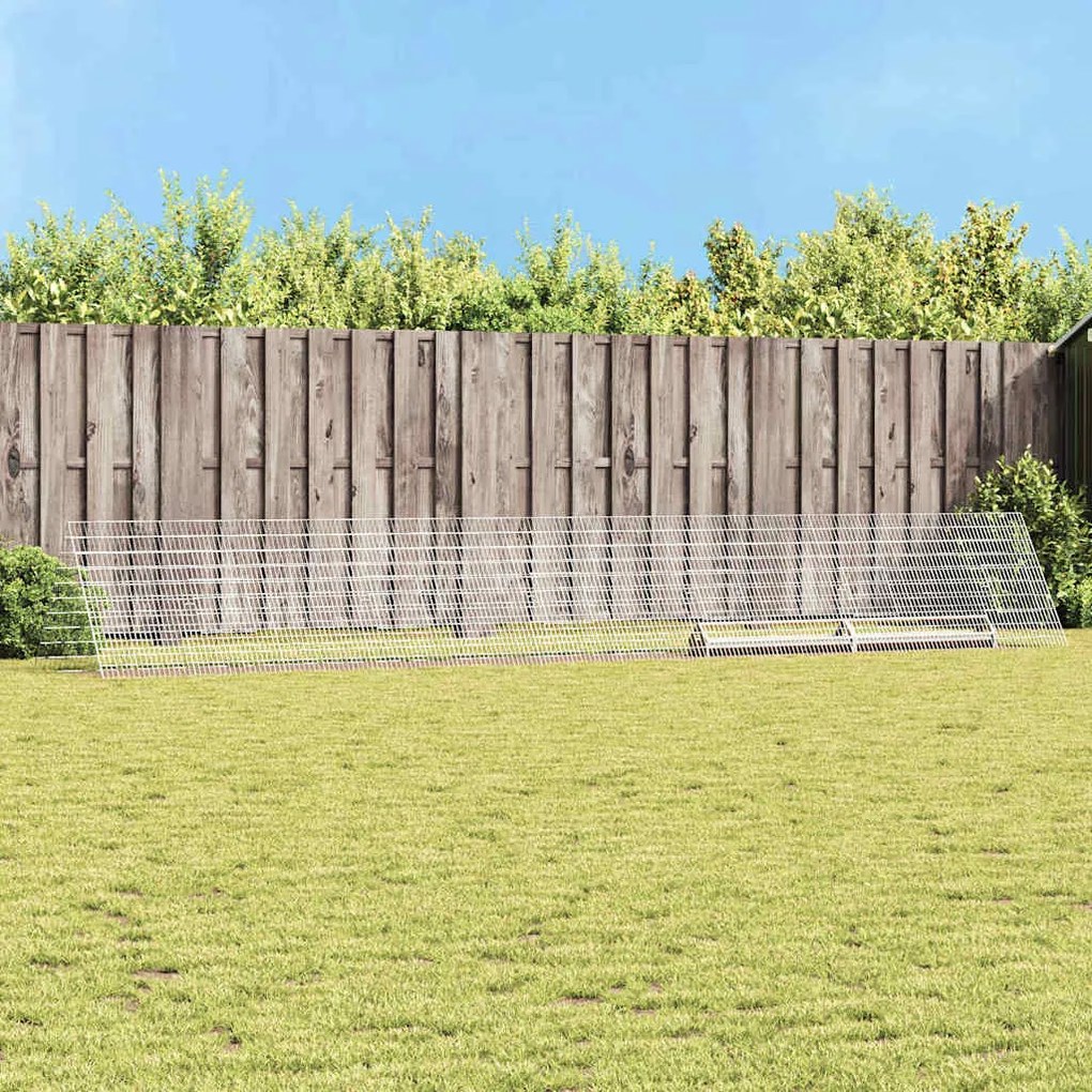 vidaXL Gaiola para galinhas Prateado 650 x 100 x 85 cm Aço Galvanizado