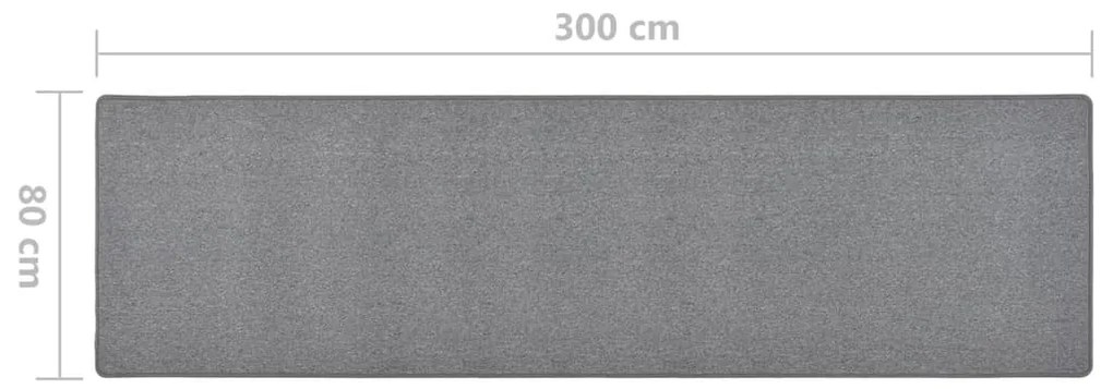 Tapete/passadeira 80x300 cm cinzento-escuro