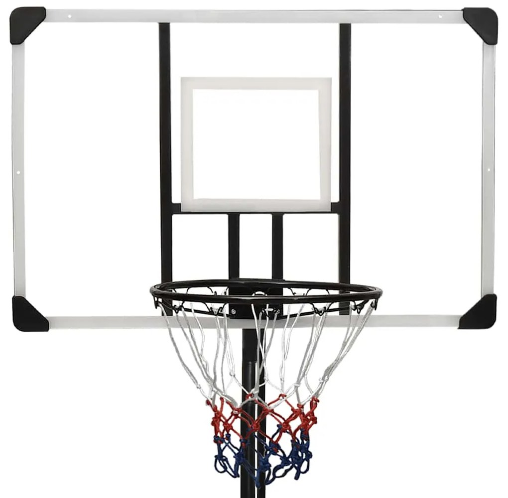 Tabela de basquetebol 256-361 cm policarbonato transparente