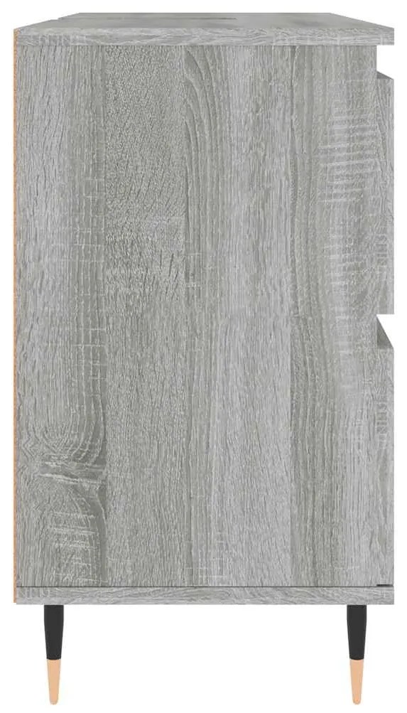 Armário de casa de banho 80x33x60 cm deriv.madeira cinza sonoma