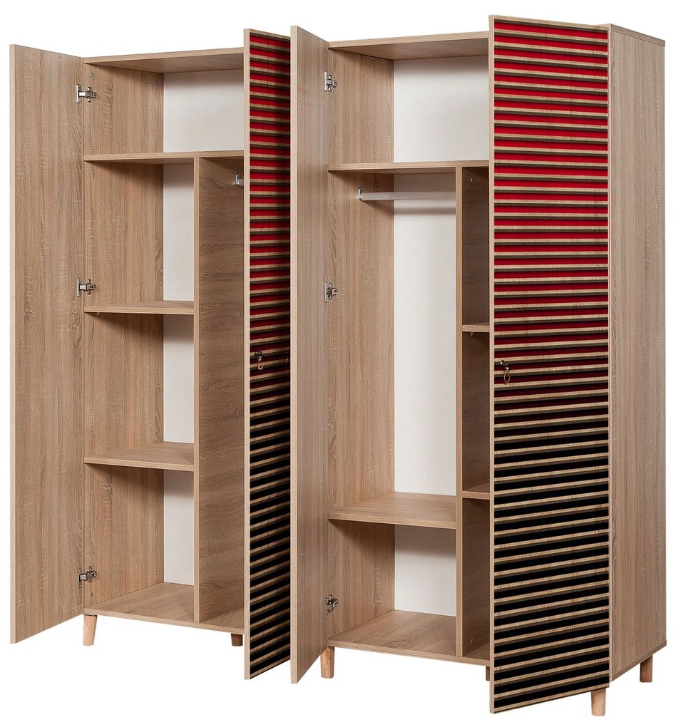 Roupeiro Imaj – Carvalho Sonoma – 180x192x52 cm