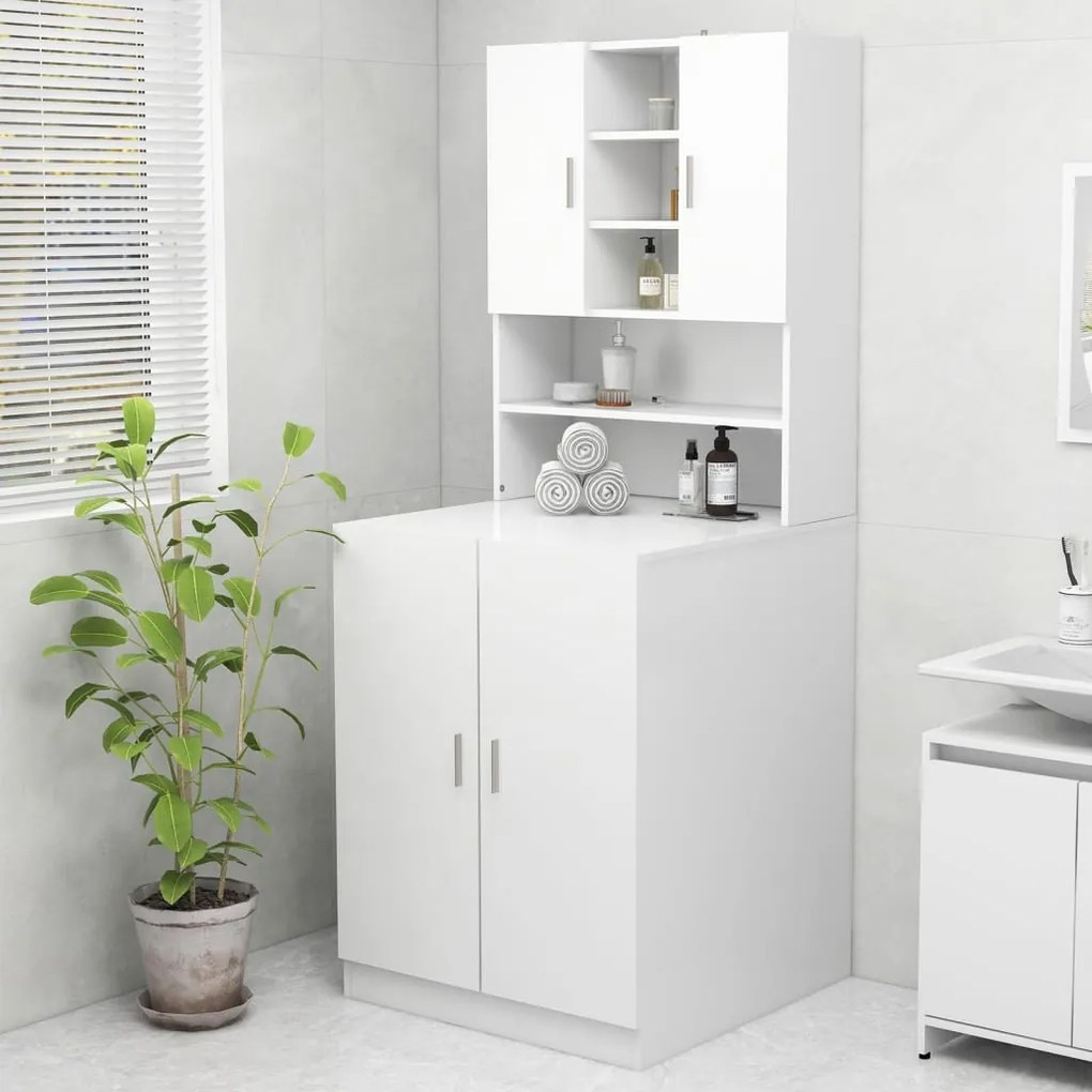 808386 vidaXL Armário máquina de lavar 70,5x25,5x90 cm branco