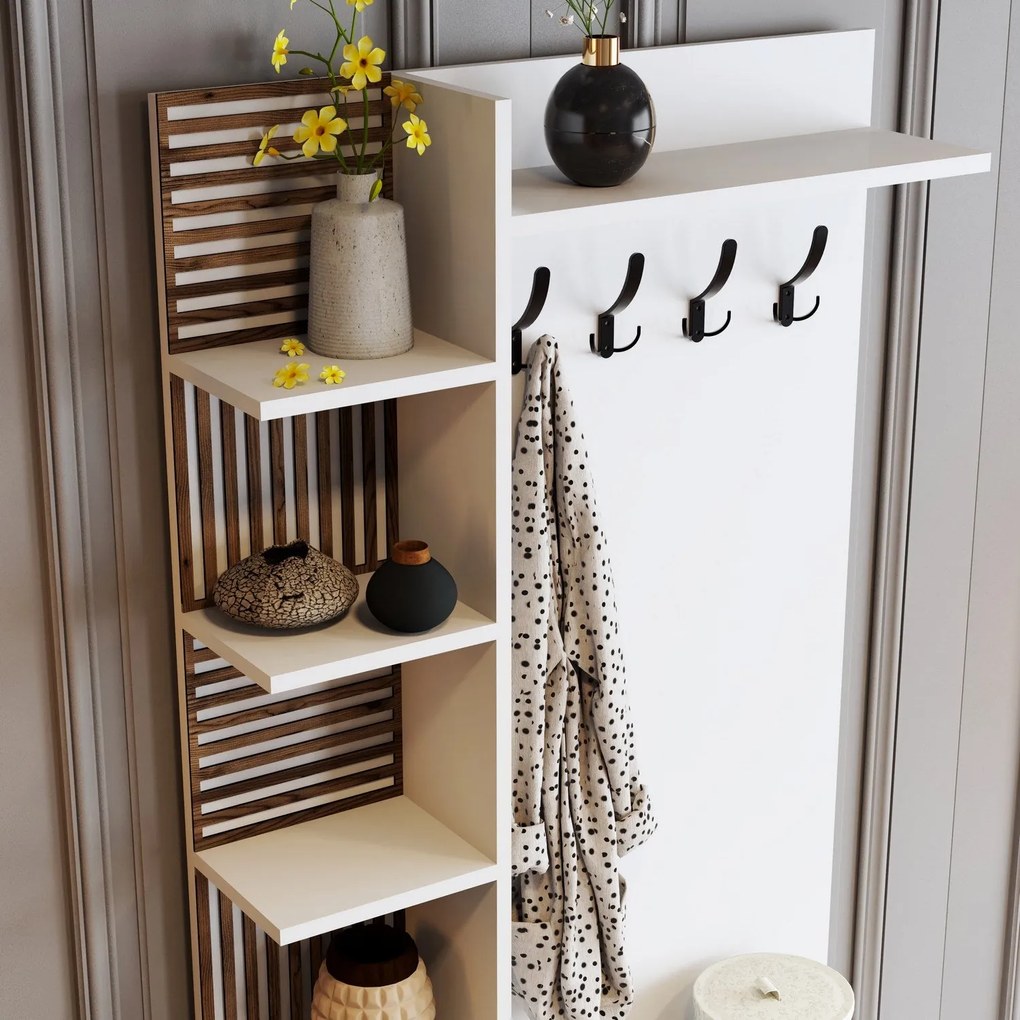 Cabide Viyana D – Branco – 90 cm x 200 cm x 35 cm