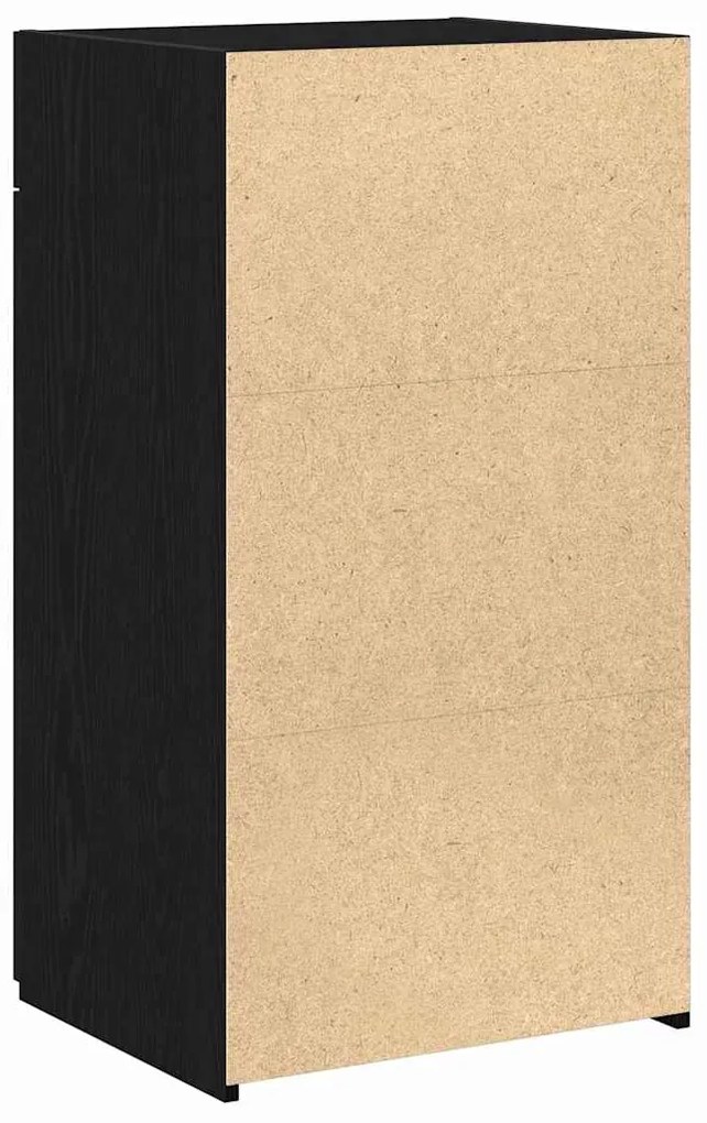 Buffet vidaXL Preto Carvalho 30x42,5x93 cm Madeira de engenharia
