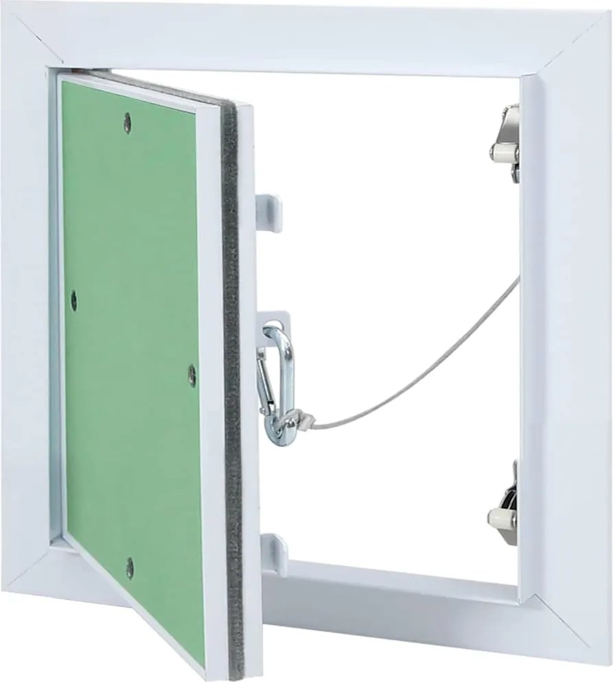 vidaXL Painel de Acesso Verde e Prata 30 x 30 cm Alumínio e Gesso