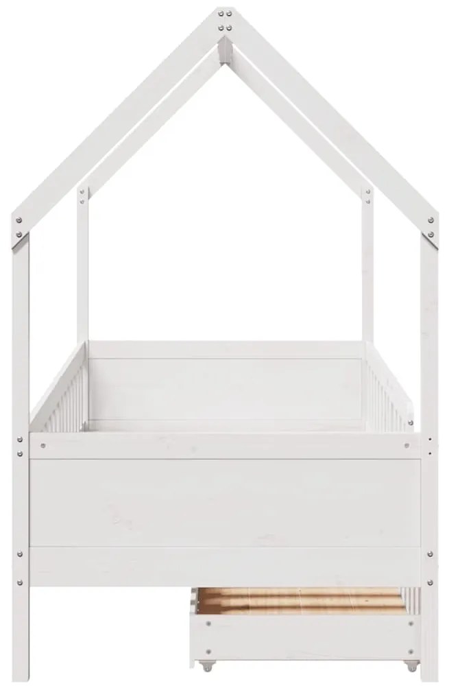 Estrutura de cama infantil c/ gavetas 90x190 cm pinho maciço