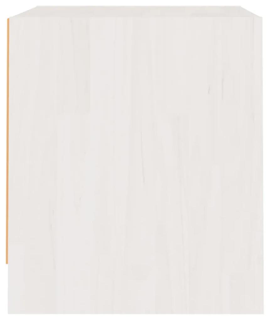 Mesas de cabeceira 2 pcs 40x30,5x35,5 cm pinho maciço branco