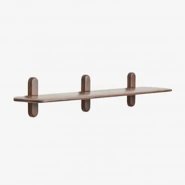 Estante De Parede Em Madeira Veleta Castanho-acácia Escuro & ↔︎ 130 Cm & 1 Prateleira - Sklum