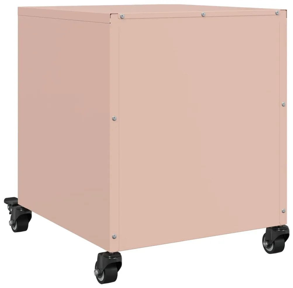 Mesa de cabeceira 36x39x43,5 cm aço rosa