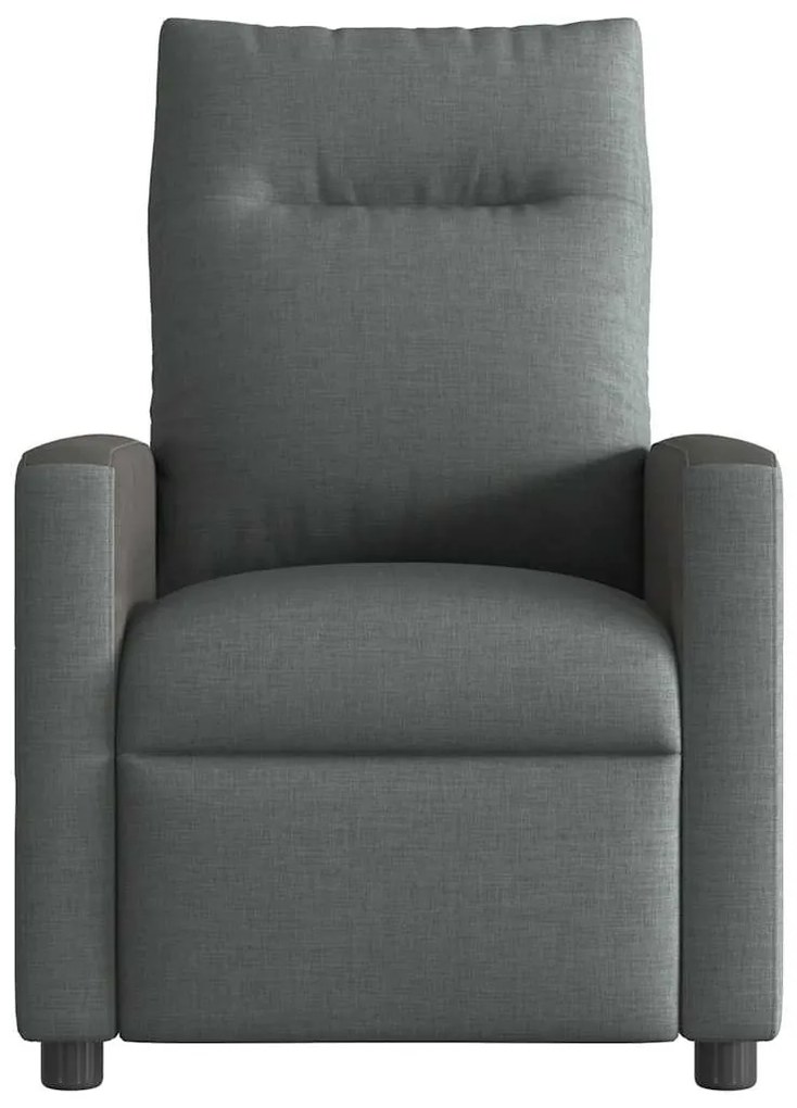 Poltrona de massagens reclinável tecido cinzento-escuro