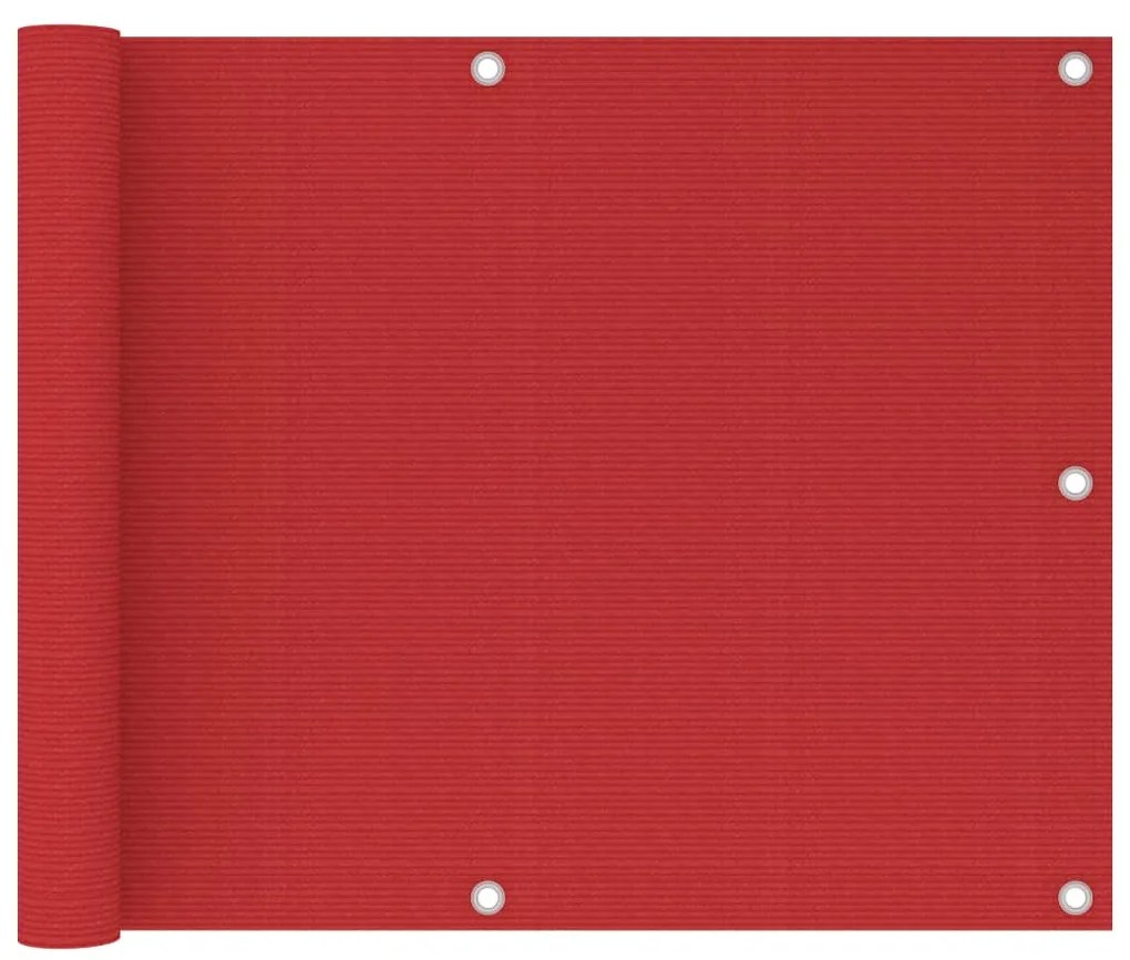 Tela de varanda 75x500 cm PEAD vermelho