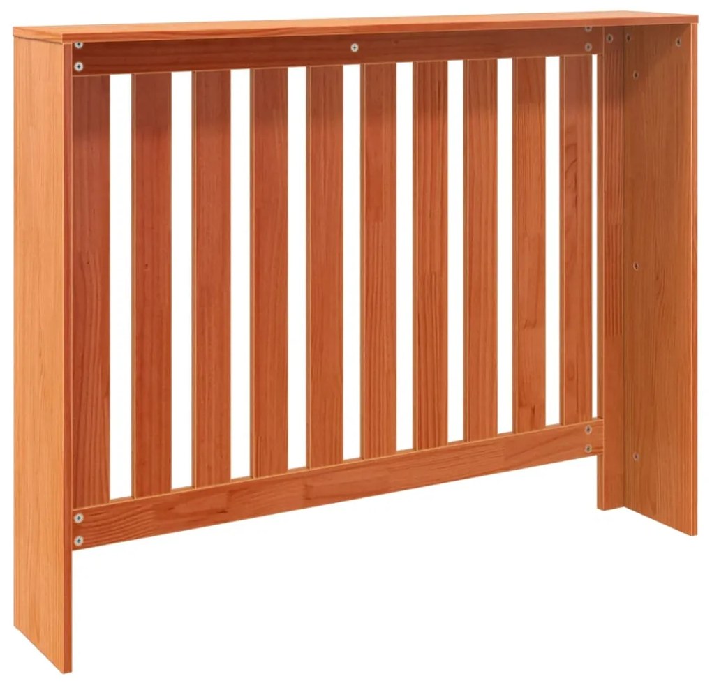 Cobertura de radiador 108,5x19x84 cm pinho maciço castanho cera