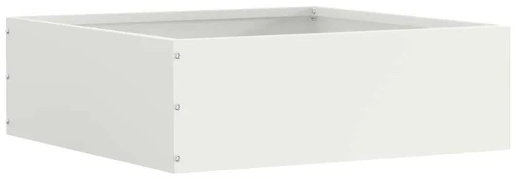 vidaXL Acabamento para Gramado Branco 40 x 40 x 13 cm Aço