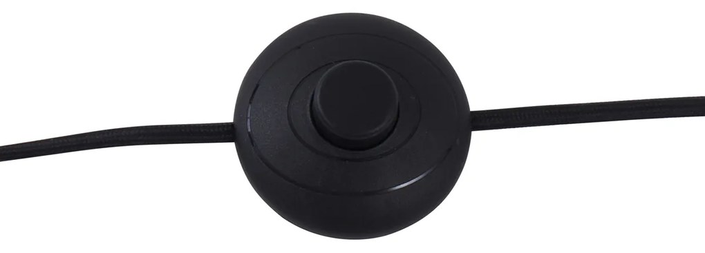 Candeeiro de Pé Retro Preto com Vidro Verde - Bizle