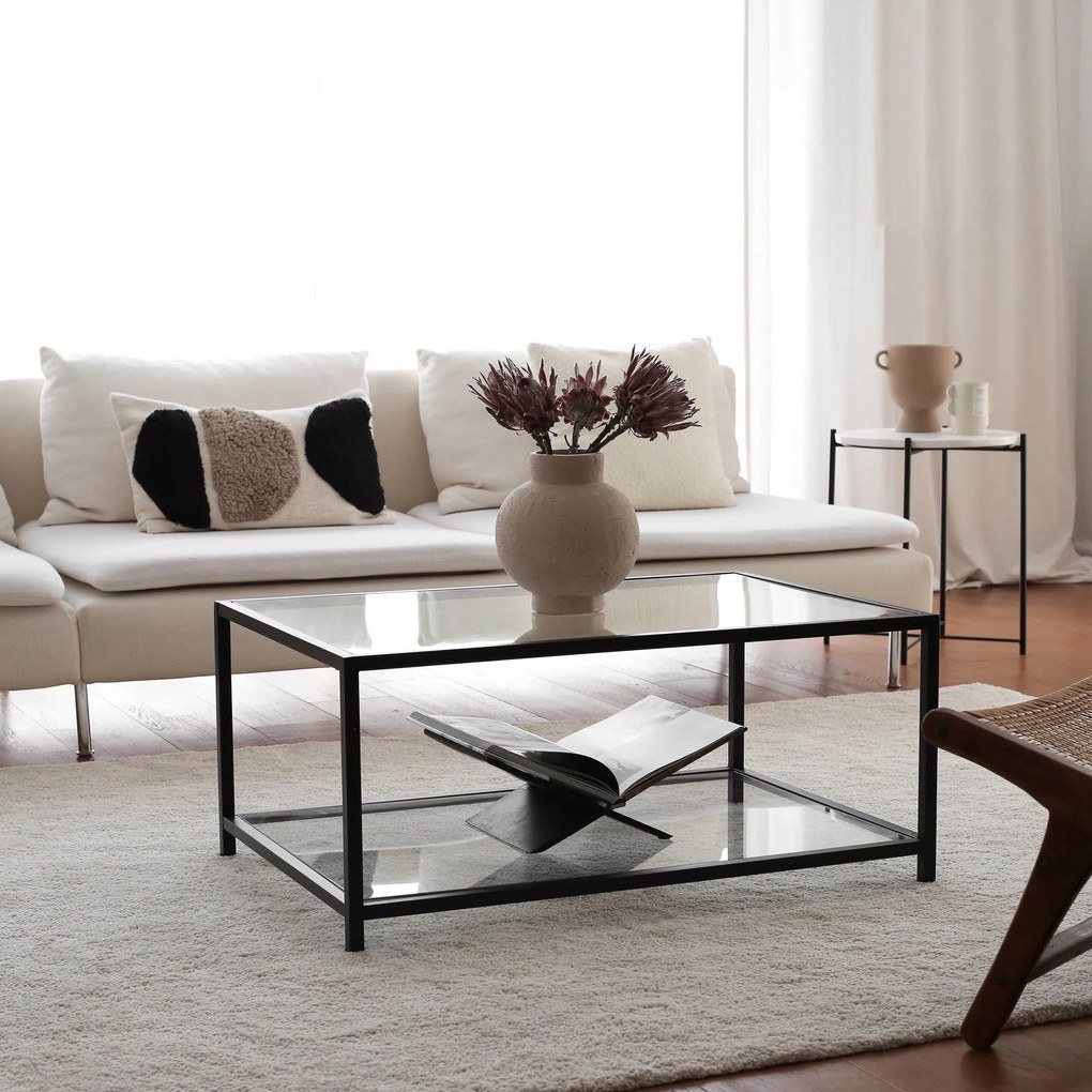 Mesa de Café Astro - Preto Fumado - 90x40x60cm