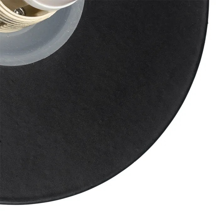 Candeeiro de parede preto IP44 com interruptor - Cederic