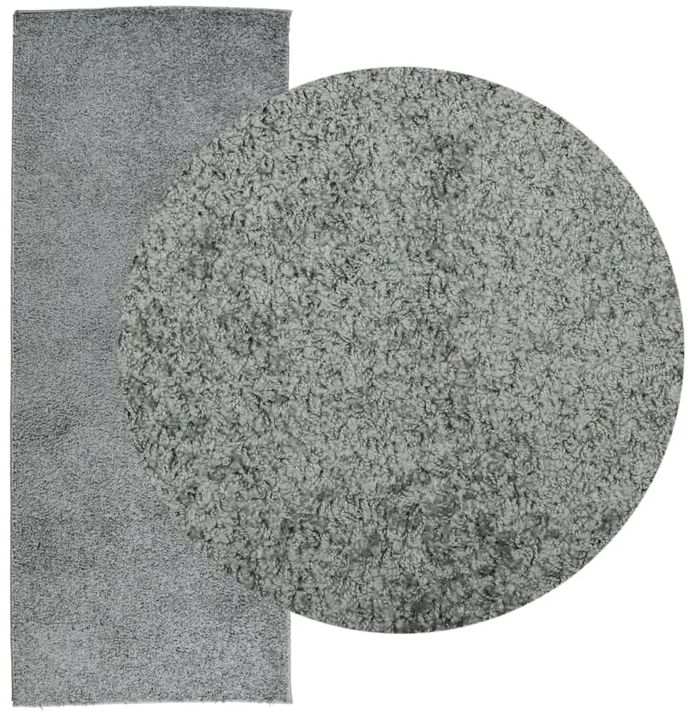Tapete shaggy de pelo alto PAMPLONA 80x200 cm verde