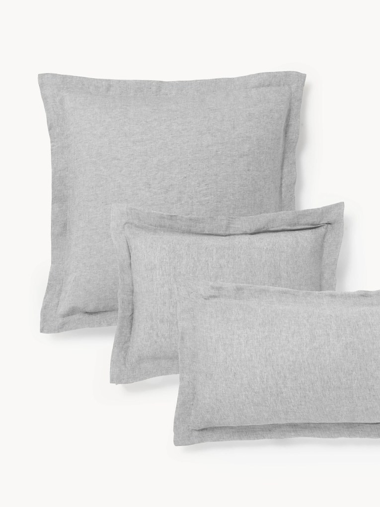 Fronha de almofada em linho com bainha elevada Linna