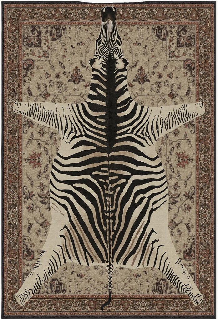 Tapete lavável de pelo curto Safari By Iris Apfel