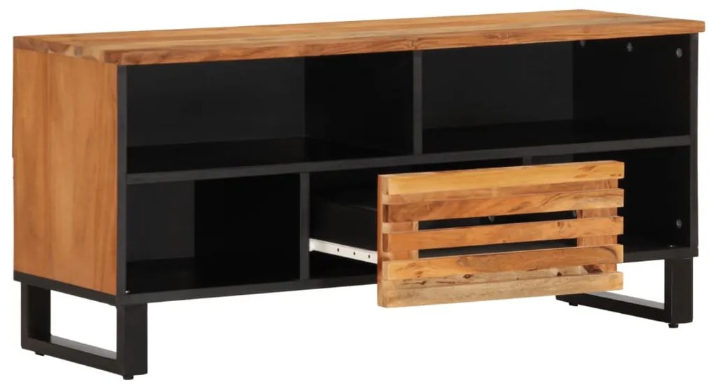 Móvel de TV 100x34x46 cm madeira de acácia maciça