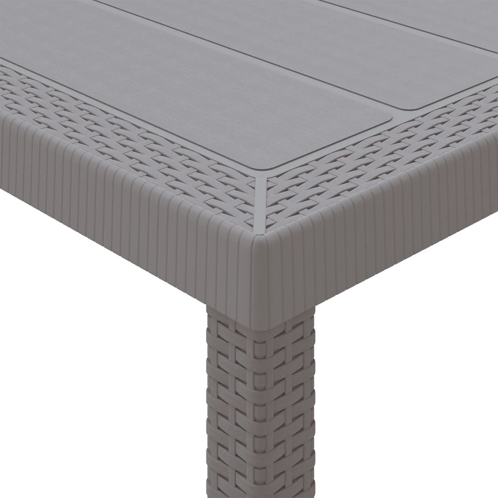 Conjunto de Jantar de 15 Peças vidaXL para Jardim com Almofadas Cinzen