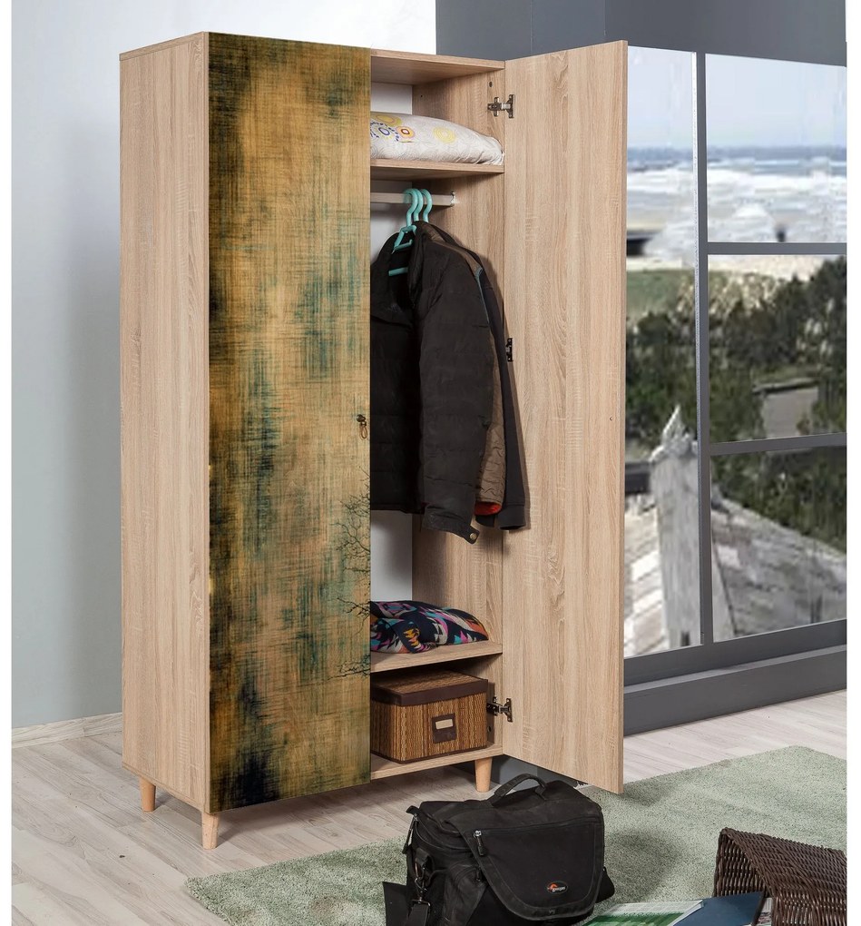 Guarda-Roupa Stil – Carvalho Sonoma – 90x192x52 cm