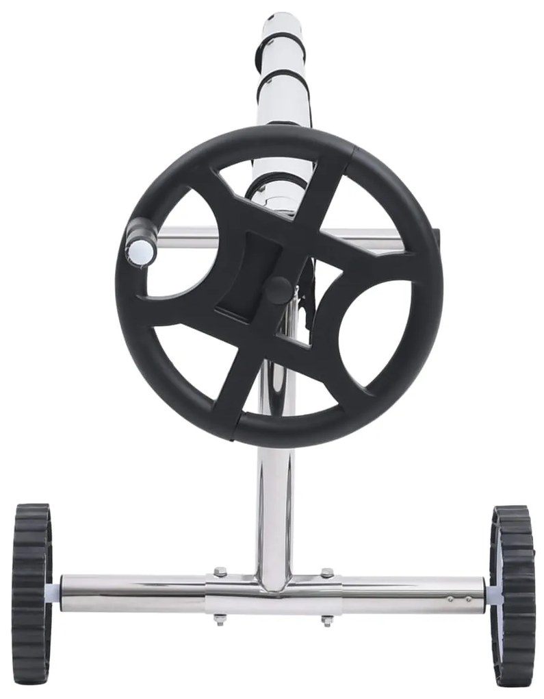 Enrolador para cobertura de piscina com base em aço inoxidável