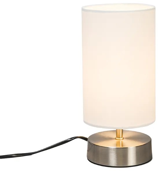 Candeeiro de mesa moderno branco redondo 12 cm regulável - Milo 2 Design,Industrial,Moderno