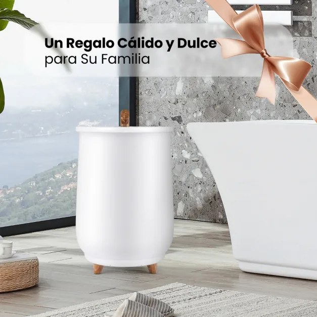 Aquecedor de Toalhas Cubo 20L com Temporizador de 3 Níveis de Aquecimento e Desligamento Automático Branco