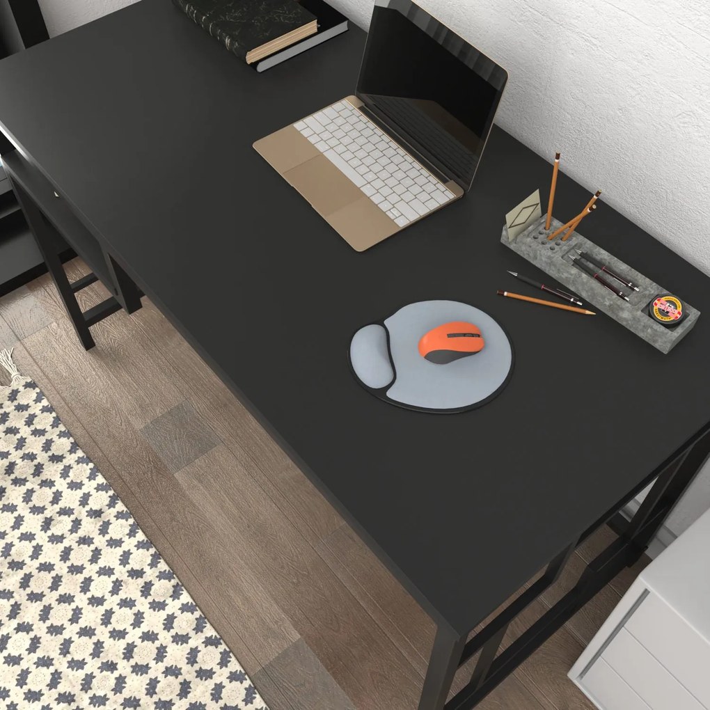 Secretária Kennesaw – Preto Antracite – 120 cm x 60 cm x 74,8 cm