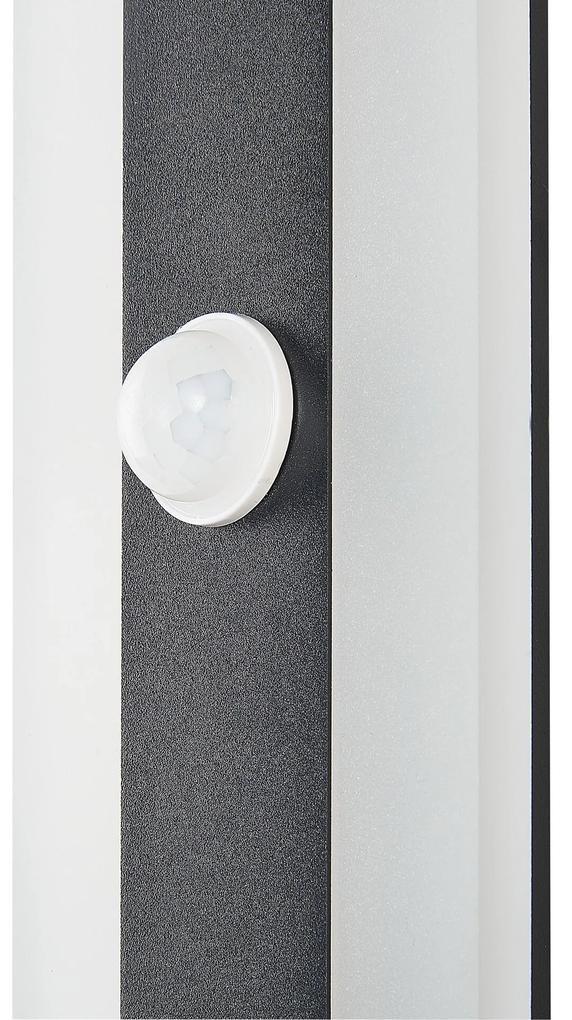 Candeeiro de parede LED com sensor de movimento preto 60 cm SAVANE Beliani