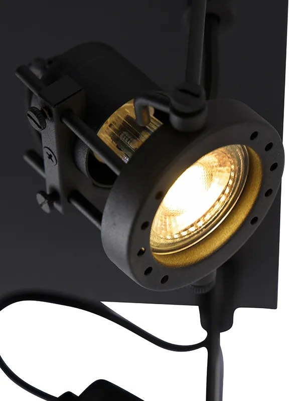 Projetores industriais pretos 4 luzes - Suplux Industrial
