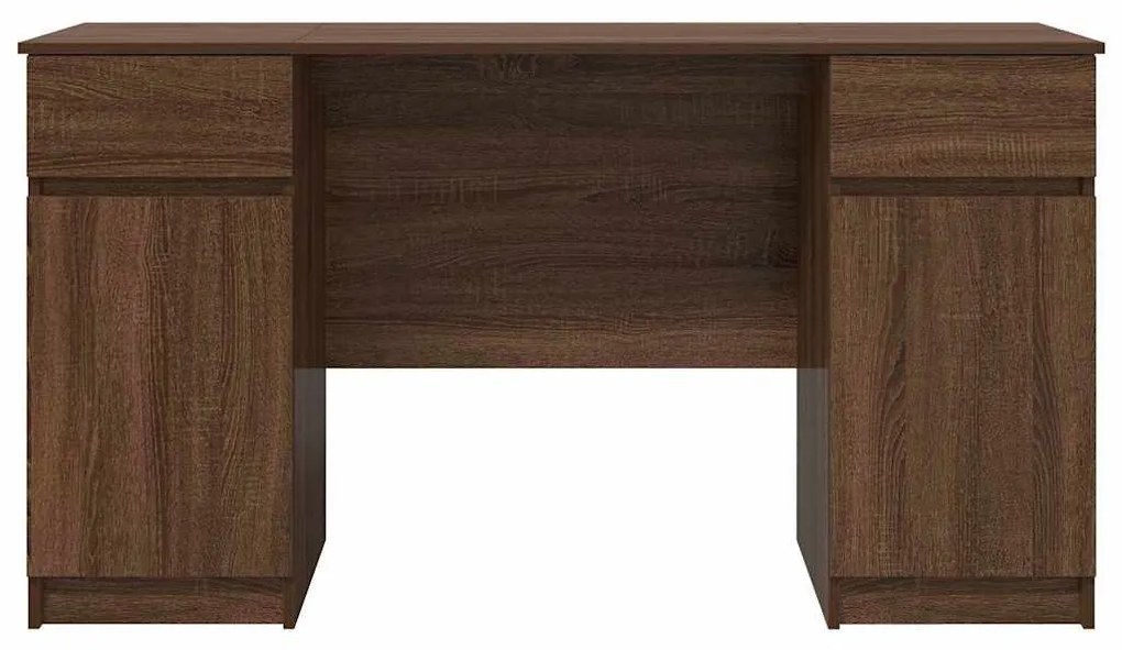 Mesa vidaXL Castanho Carvalho 140x49x76 cm em Madeira Estruturada
