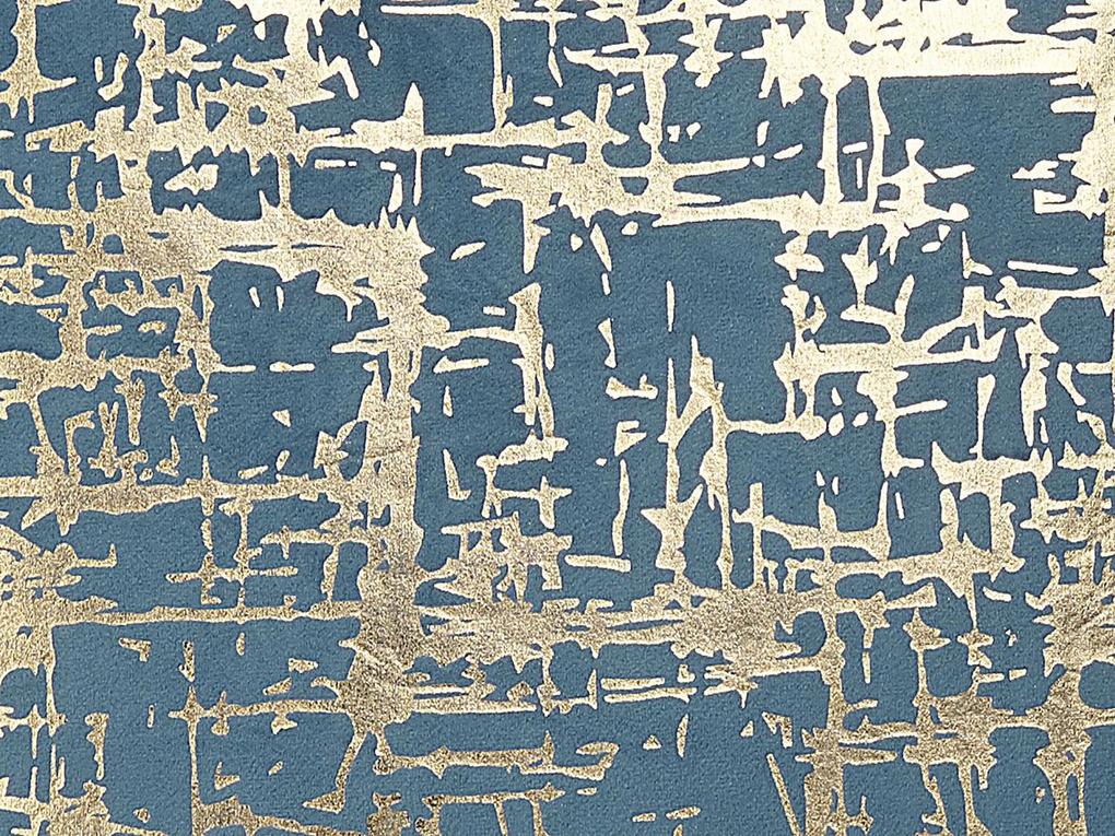 Conjunto de 2 almofadas decorativas azul e dourado 45 x 45 cm GARDENIA  Beliani