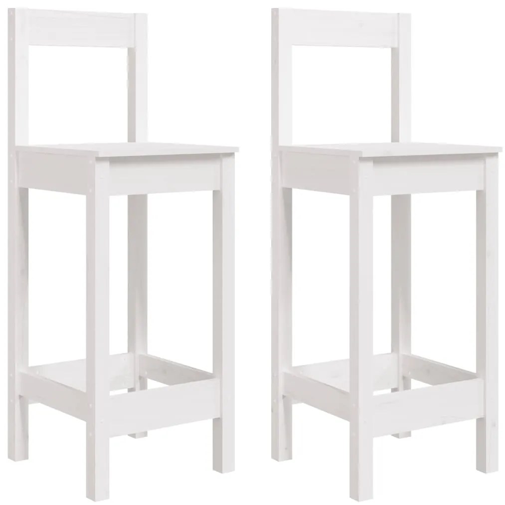3 pcs conjunto de bar para jardim pinho maciço branco
