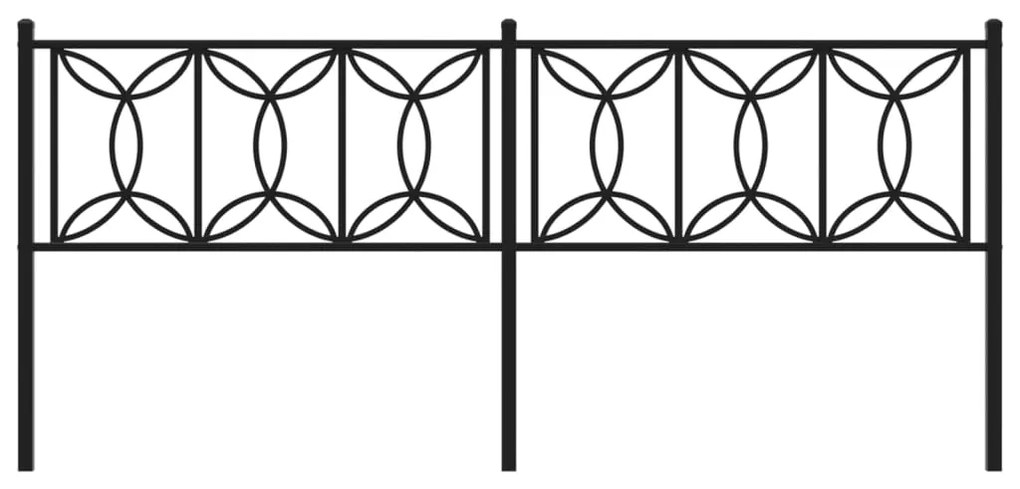 Cabeceira de cama 200 cm metal preto