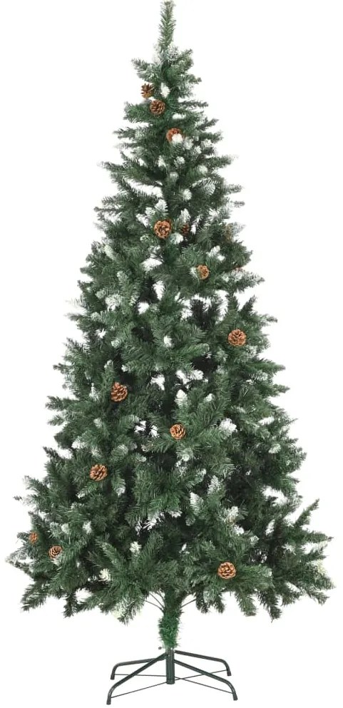 Árvore de Natal artificial com pinhas pré-iluminada 210 cm