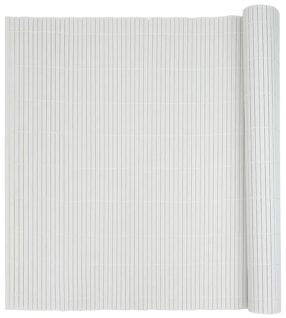 Cerca de jardim dupla face branco 1,8x5 m PVC